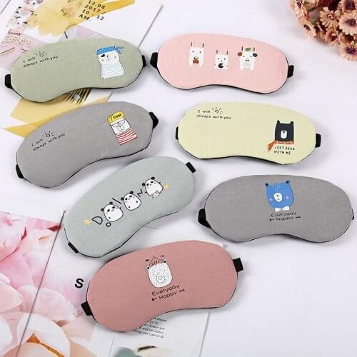 Cotton Sleep Mask Cute Rabbit Eyepatches Eye Sleeping Cover Sort Blindfold Aid Band Night For Girl Travel Relaxed Dream Health