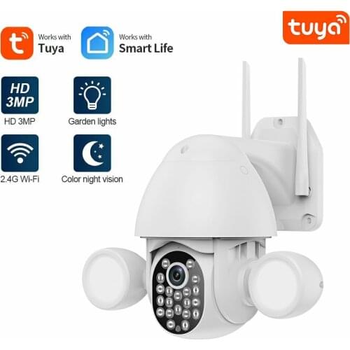 Tuya IP Camera WIFI Outdoor Smart Home Security Camera Video CCTV Sureveillance Smart 3MP Auto Tracking IP66 Waterproof Outdoor