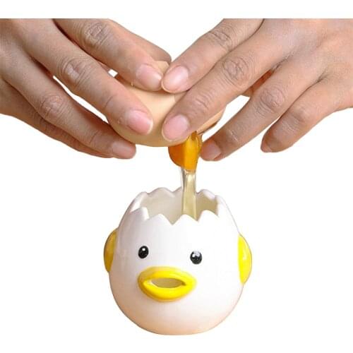 Creative Cartoon Ceramic Egg Yolk and Egg White Separator Egg Opeaner Small Cute Separation Baking Assistant Kitchen Tools