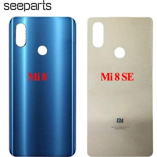 6.21"For Xiaomi Mi 8 Mi8 Battery Cover Replace Door For Xiaomi Mi8 Back Glass Housing Case 5.88"For Xiaomi Mi 8 SE Back Glass