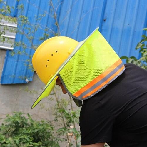 Summer Sun Protection Helmet Reflective Helmet Sun Visor Curtain Sunshade Glare-proof Reflective Visor Outdoor Not Included Hat