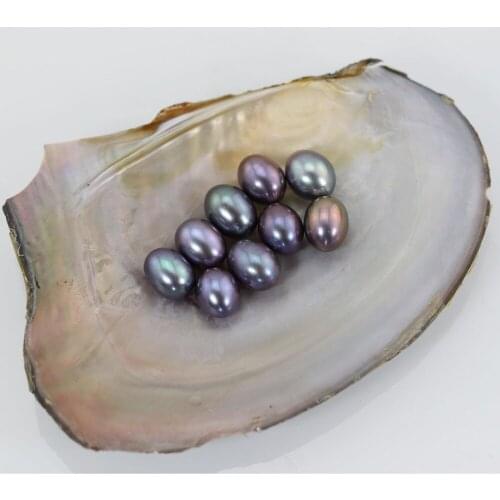 Fashion 20 piece/lot 7-8MM DIY Colorful freshwater rice Natural oval Pearl Round Loose Charms Beads DIY Wholesale Jewelry LO019