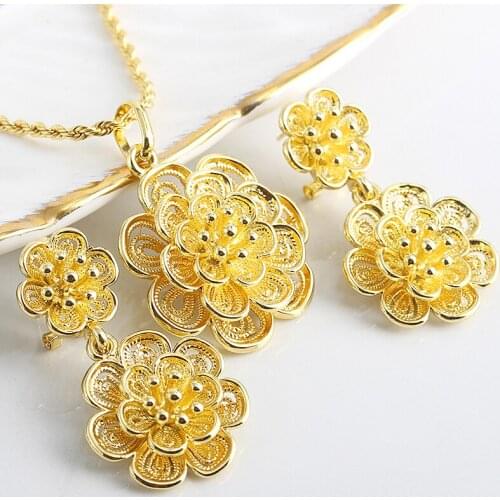 Fashion Jewelry Fashion Classic Jewelry For Women Earrings Pendent Romantic Sets For Wedding Party Anniversary Gift Trendy Sets