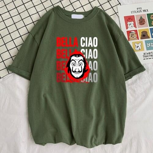 Bella Ciao La Casa De Papel Tokio Print Male Tshirts Style Slim Tshirt Fashion Soft T Shirts Simplicity Oversized Man Streetwear
