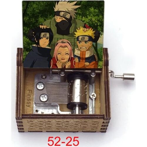Anime Naruto Blue-Bird Music Box Stainless Steel Movement Color Printing Not Fade Wood Box