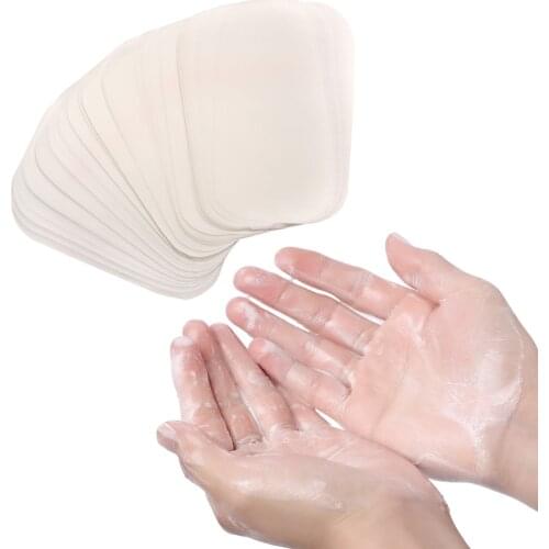100PCS Random Color Useful Mini Disposable Soap Paper Wash Hands Bath Clean Scented Slice Sheets Outdoor Portable Travel Camping