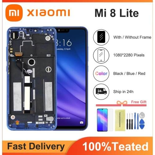 Original 6.26'' Display Replacement for Xiaomi Mi 8 Lite mi8 lite Global LCD Touch Screen Digitizer Assembly For mi8 lite LCD