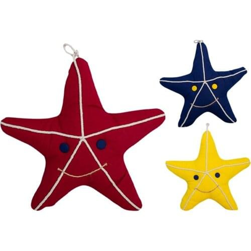 Mediterranean Style Pillow Cotton And Linen Cushion Smile Star Hanging Sofa Pillow With Pillow Core