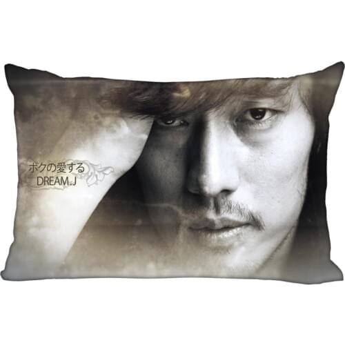 Hot KPOP So Ji Sub Pillowcase two sides Printed Satin Pillowcases Zipper Rectangle Pillow Cover Custom your image more size