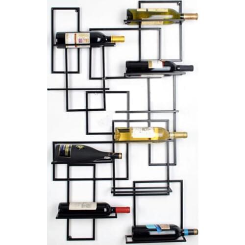 Simple Modern 10 Bottle Red Wine Rack Wall Mount Hanging Living Room Wine Cabinet Screen Display Rack Creative Hanging Wine Rack