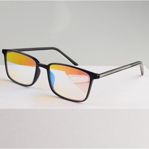 Qiyan transparent black frame color blind color weak glasses red and green auxiliary correction glasses