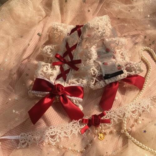 Self-Made Lolita Headdress Hair Accessories Hair Band Wine SOFT Girl Hair Accessories Lolita KC Small Things