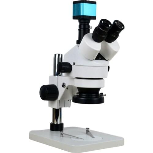 Trinocular microscope CCD microscope industrial camera USB digital microscope PCB magnifier