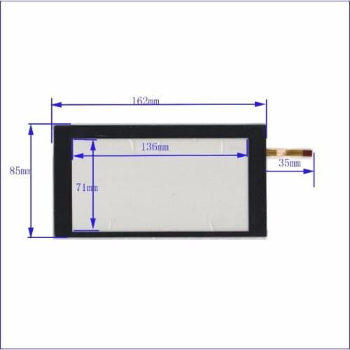 XWT502 162*85 5inch 4 lins Touch Screen For GPS CAR 162mm*85mm sensor glass Industrial application thiss compatible