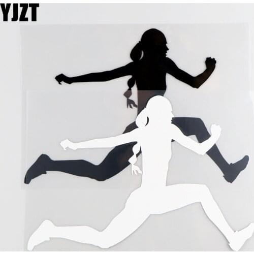YJZT 18.2×12.7CM Hurdle Sports Sticker Creative Vinyl Personality Fashion Car Body Exterior Decorative Pattern 20A-0121