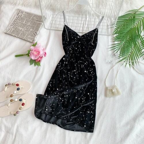 Sexy Party Dress Beading Diamonds V-neck Mini Dresses Backless Vestidos Velvet Sequined Bodycon Slim Women Dress G1014
