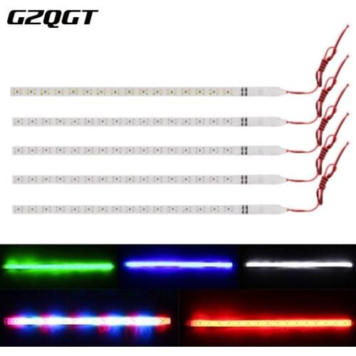 1pcs 30cm 60cm 3528 1210 Flexible 32 LED Knight Rider Lights Led Strip Light For Car Decoration External Led Lights mix colors