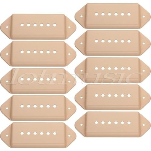10pcs Yellow P 90 Dogear Guitar Pickup Covers Polepiece Spacing 52mm