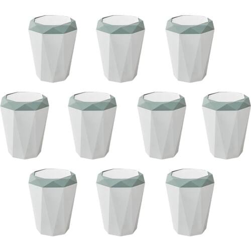 10Pcs Plastic Home Waste Rubbish Garbage Bin Trash Can Kitchen Indoor Hotel