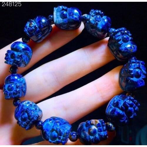 100% Natural Blue Pietersite Women Men Bracelet Pi Xiu Carved Beads 11.5/14.8mm Chatoyant Cat Eye Namibia Genuine AAAAA