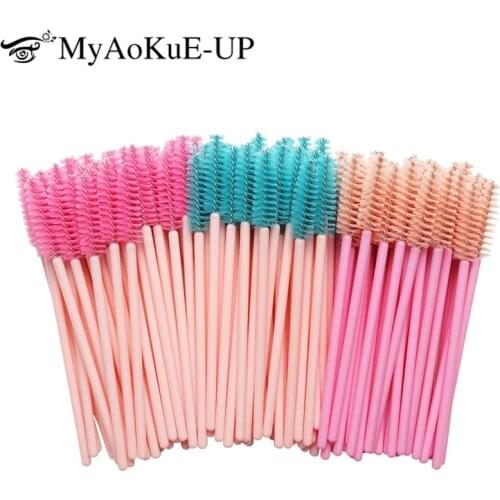 1000pcs New Eyelashes Brushes Soft Head For Eyelashes Eyebrow Applicator Mascara Wand Microbrush brushes Makeup Brushes