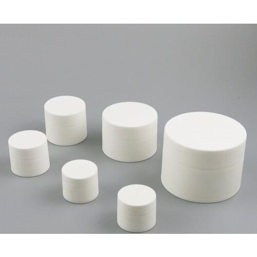 12pcs 3g 5g 10g 30g 50g 80g 1oz Empty Refillable White Cream Jar Pot Small Round Face Skincare Lotion Cosmetic Container