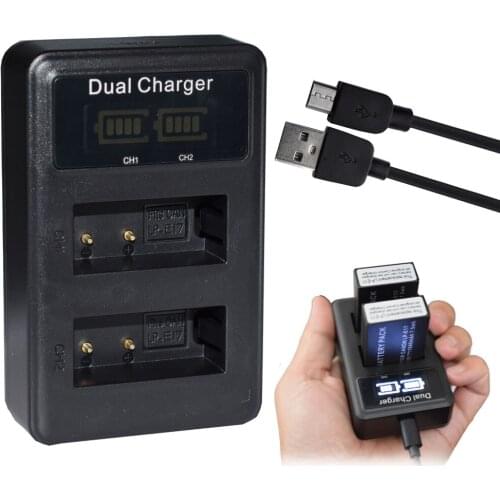 2 Battery + LCD Charger for LPE17 Canon EOS RP Mirrorless Digital Camera