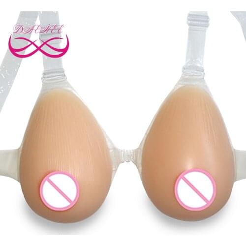 2000G/Pair H Cup 100% Medical Silicone Fake Breast Form Boob Enhancer Sexy Bust Tits with Strap For Crossdresser Drag Queen Men