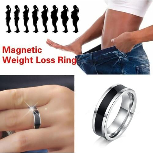 2018 Fashion Jewelry Magnetic Therapy Surface Healthcare Weight Loss Ring Anillos Mujer Love Stainless Steel Rings For Women Men