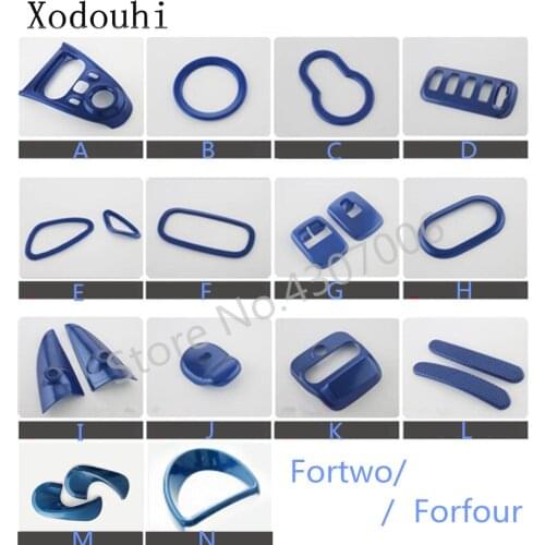 Car Switch Bowl Shift Vent Outlet Glass Read Steering Wheel Light Ring For Benz Smart Fortwo Forfour 2015 2016 2017 2018 2019