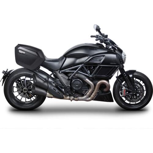 For Ducati DIAVEL 1200 2012-2017 SHAD SH23 Side Boxs+Rack Set Motorcycle Luggage Case Saddle Bags Bracket Carrier System