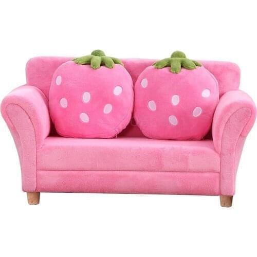 Childrens Sofa Mini Korean Cartoon Strawberry Small Sofa Baby Room Decoration Sofa Cartoon Double Chair