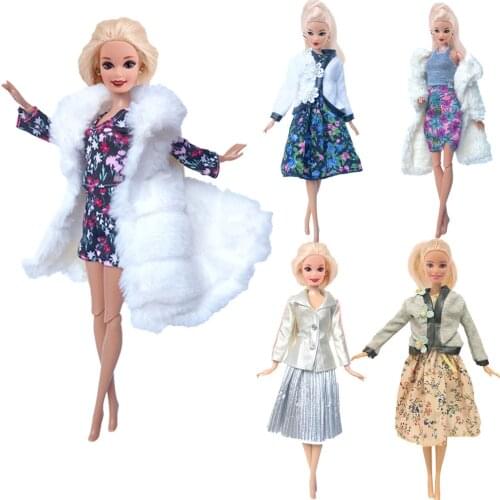 LUCKDOLL Long Trench Coat In Various StylesY Fit Barrbies Toy Girls Toys,Generation,Birthday Gift