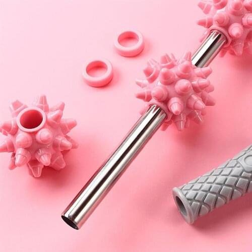 Fitness Pilates Foam Roller Blocks Suit Yoga Column Massage Relax Ball Yoga Stick For Back Waist arm Leg Foot Massage Trainer
