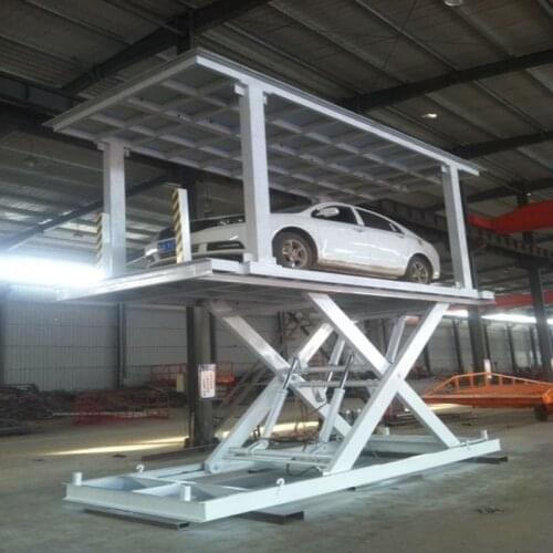 Hydraulic garage car scissor lift for basement underground garage lift