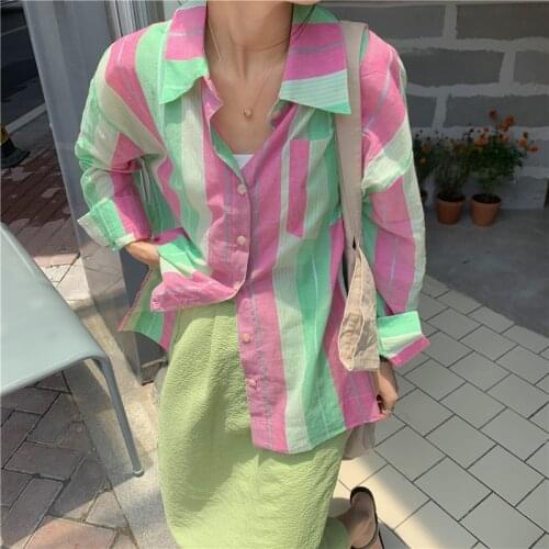 GRUIICEEN Women's Striped Shirts