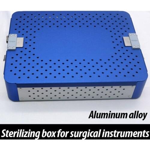 Aluminum alloy surgical instrument sterilizing box single and double layers of high-temperature and high-pressure silicone pad
