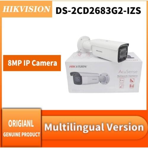 Hikvision IP Camera 8MP DS-2CD2683G2-IZS Varifocal Zoom CCTV IP67 IR POE Fixed Bullet Network Camera AcuSense