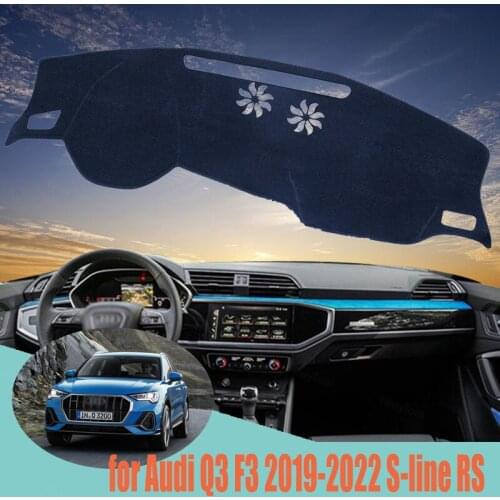 Dash Cover Mat Dashmat Dashboard Cover Protective Sheet Carpet for Audi Q3 F3 2019-2022 S-line RS Styling