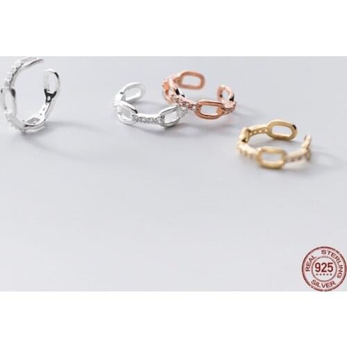 LKO 925 Sterling Silver Charm Cuban Chain Without Ppierced Ear Clips On Earrings for Women Party Jewelry Accessories Ear Cuff