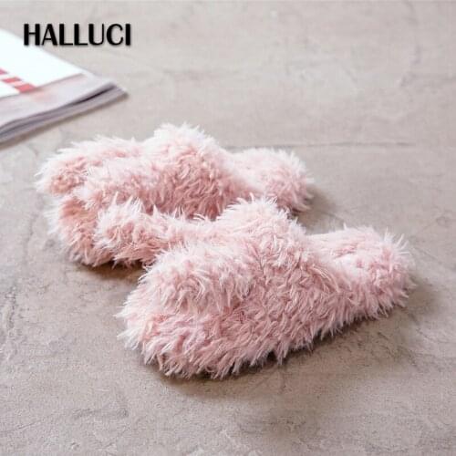 Furry rabbit winter home slippers shoes women Sandals lovely Slip On shoes slippers women flip flops loafers TX12056