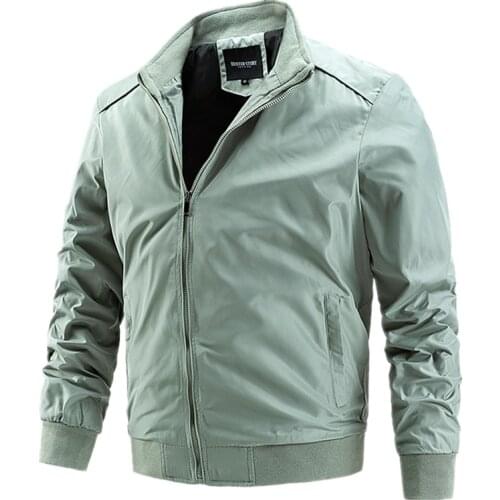 2021 New Autumn Winter Mens Windbreaker Jackets Men Sports Casual Business Solid Simple Slim Fit Mens Coat Men Clothing M-5XL