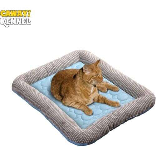 CAWAYI KENNEL Dog Cooling Mat Pet Ice Pad Teddy Mattress Pet Cool Mat Bed Cat Summer Keep Cool Ice Silk Cooling Dog Mat for Dogs