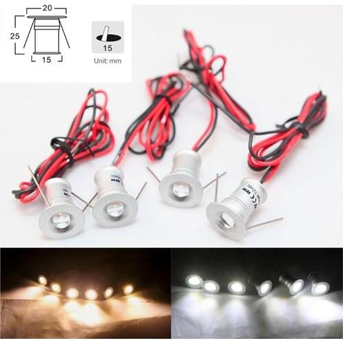 ONDENN 9pcs/lot DC12V 1W LED MINI Downlight Bridgelux Chip Waterproof IP65 LED Spot Light LED Cabinet Light Night Light Lamp