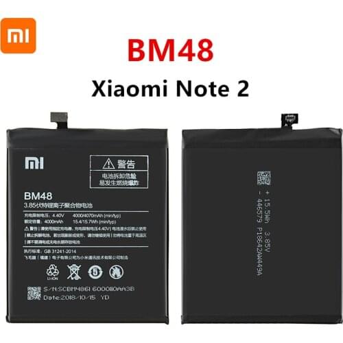 Xiao mi 100% Orginal BM48 4070mAh Battery For Xiaomi Mi Note 2 Note 2 Note2 BM48 High Quality Phone Replacement Batteries