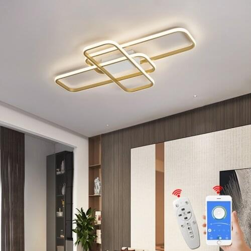 Minimalism Modern Led Ceiling Lights For Living Room Bed Room led techo AC85-265V Black/Gold Color Ceiling Lamp home lighting