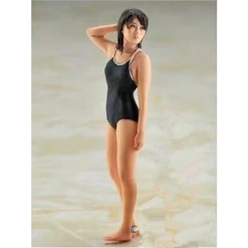 Sexy Female Body 1:35 Scale Black Swimsuit Beauty Girl Miniatures Unpainted DIY Assembling Static Women Resin GK Model Kits