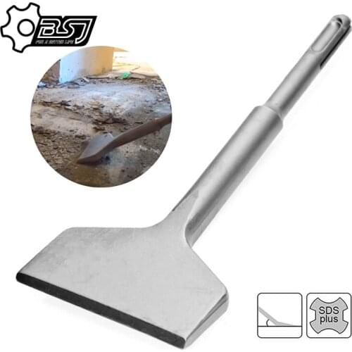 SDS-Plus 3-In Wide Chisel Curved Angled Curved Electric Hammer Tile Removal Chisel Scraper Bits (3 "X 6.5")