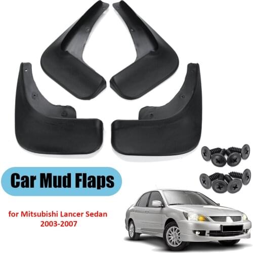 Front Rear Mud Flaps for Mitsubishi Lancer Sedan 2003-2007 Mudguards Splash Guards for Fender Car Accessories