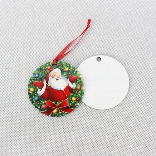 Sublimation Blanks Christmas Ornament Wooden Christmas Tree Ornament Hanging Pendant Heat Press Transfer Printing #87